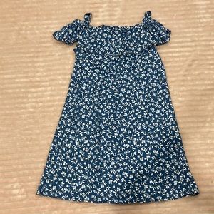 Girls floral dress ,cobalt blue